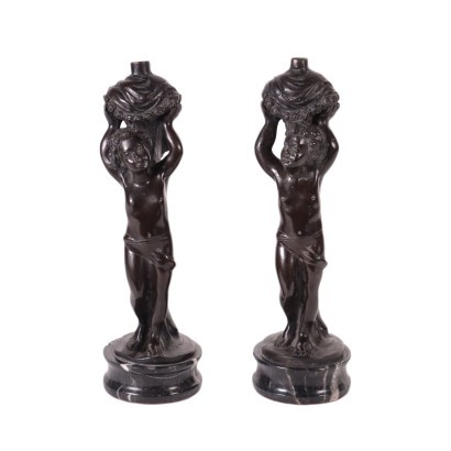 Pair of Putti Bronze France 20th Century