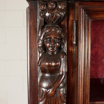 Neo-Renaissance Style Cupboard Walnut Italy 20th Century