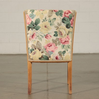 Chairs Springs Fabric and Beech Wood Italy 1940s-1950s