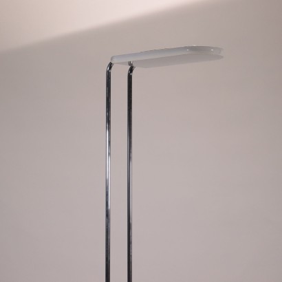 Bruno Gecchelin Floor Lamp Marble Chromed Enamelled Metal 1970s 1980s