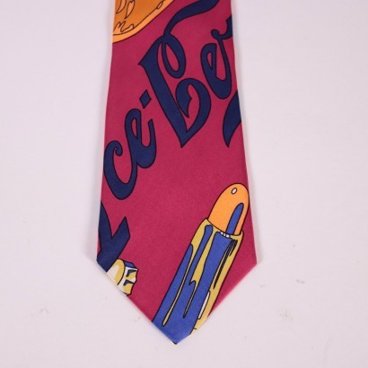 Vintage Fuchsia Iceberg Tie Italy 1980s