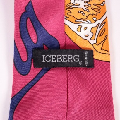 Vintage Fuchsia Iceberg Tie Italy 1980s