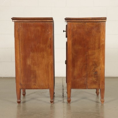 Pair of Neo-Classical Bedside Tables Walnut Italy 18th Century