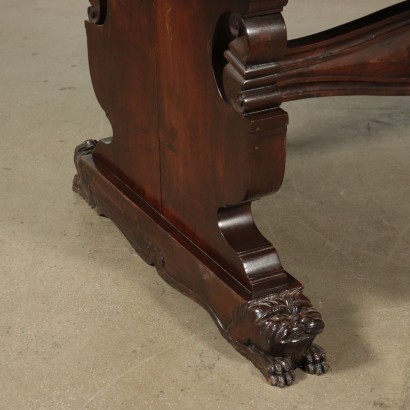 Neo-Renaissance Style Table Walnut Italy 20th Century