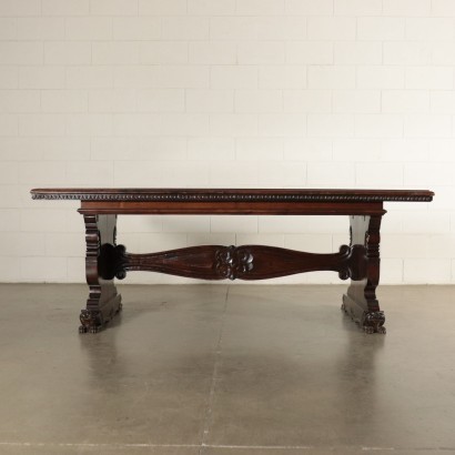 Neo-Renaissance Style Table Walnut Italy 20th Century