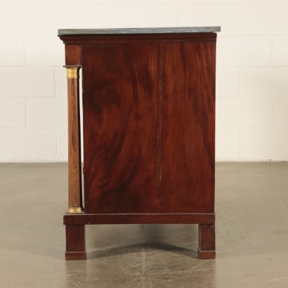 Commode Empire Noyer Marbre - Italie XIX Siècle