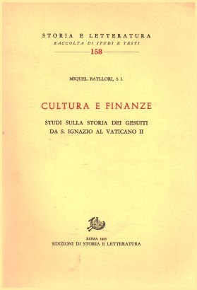 Cultura e finanze