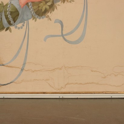 arte, arte italiana, pittura novecento italiana,Pannelli da Soffitto,Gruppo di quattro pannelli da soffitto