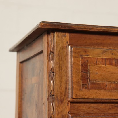 Pair of Neo-Classical Bedside Tables Walnut Marple Italy 20th Century