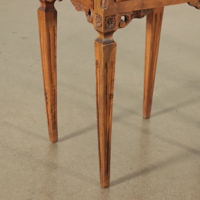 Pair of Neo-Classical Bedside Tables Walnut Marple Italy 20th Century