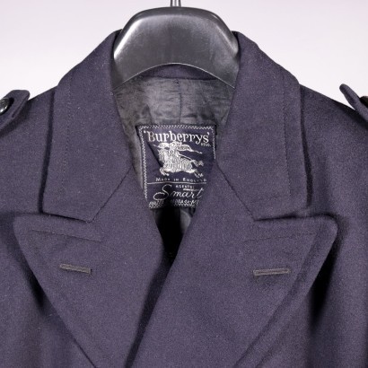 Men's Burberrys' Coat Blue Wool England