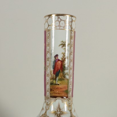 Pair of Dresden Vases Porcelain Germany 19th Century