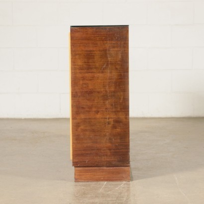 Bookcase Rosewood Veneer Glass Italy 1940s