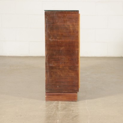 Bookcase Rosewood Veneer Glass Italy 1940s