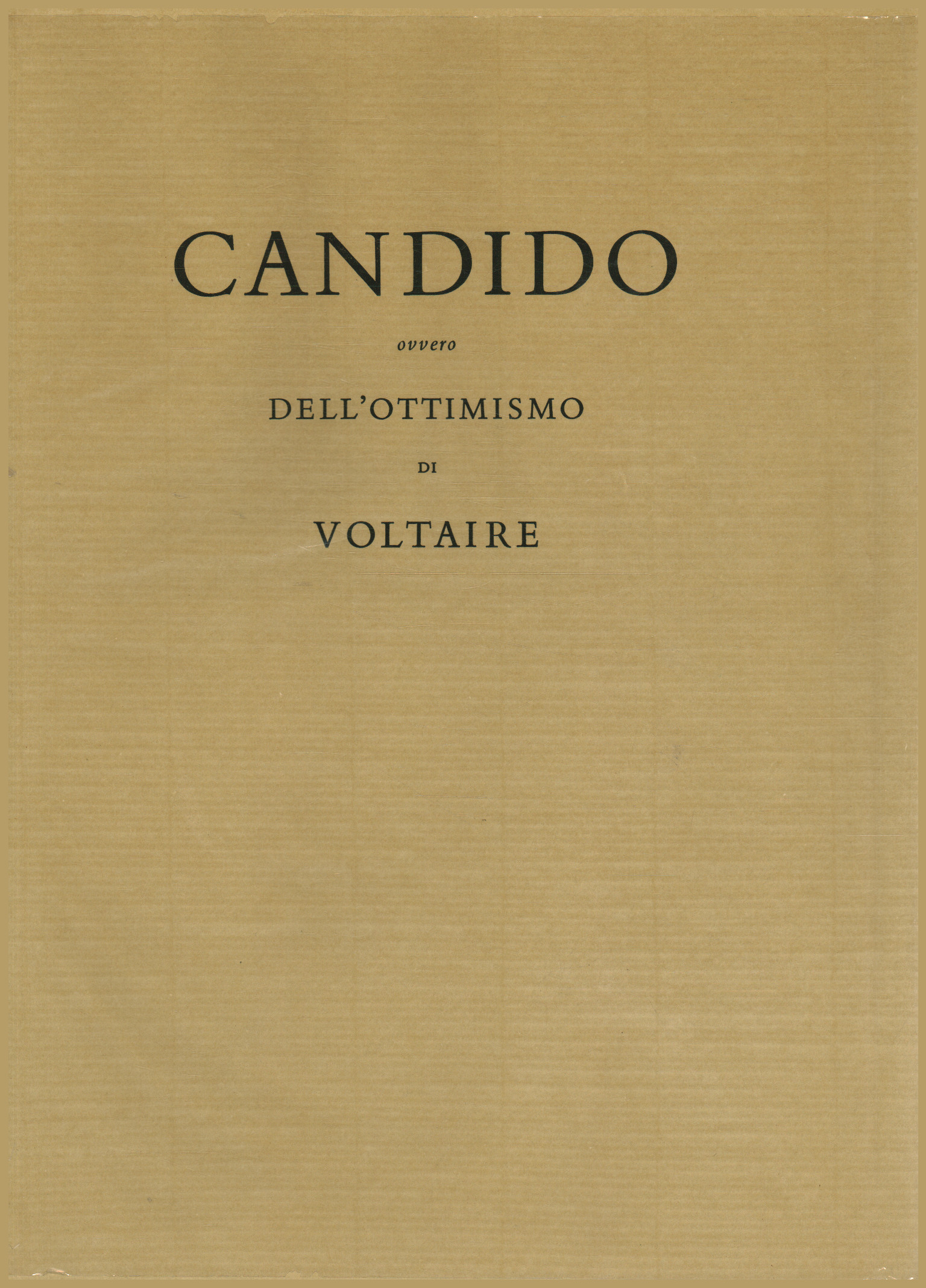 Cándido o del optimismo de Voltaire, AA.VV