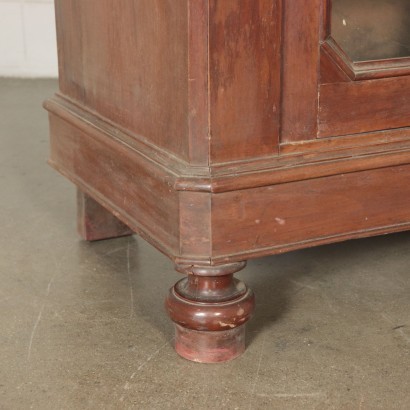 Walnut Stained White Poplar Bookcase Italy 19th Century