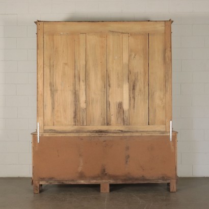 Walnut Stained White Poplar Bookcase Italy 19th Century