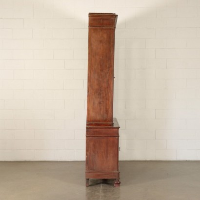 Walnut Stained White Poplar Bookcase Italy 19th Century