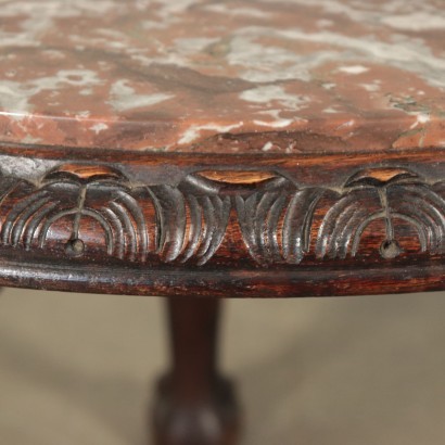 Neo-Renaissance Style Table Red Marble Italy 20th Century