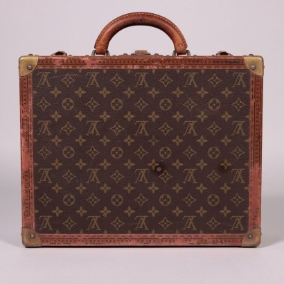 Cotteville 40 Case Louis Vuitton Leather Brass Canvas 1970s