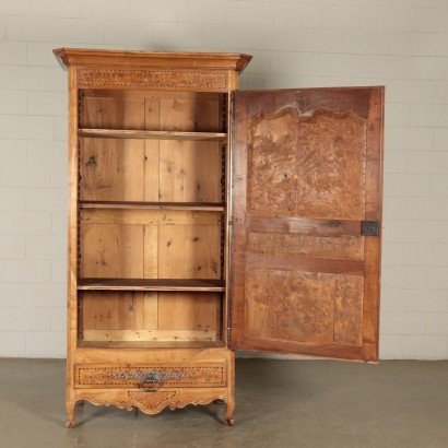 Antiquitäten, Kleiderschrank, Antiker Kleiderschrank, Antiker Kleiderschrank, Antiker italienischer Kleiderschrank, Antiker Kleiderschrank, neoklassizistischer Kleiderschrank, Kleiderschrank aus dem 19. Jahrhundert, provenzalischer Kleiderschrank