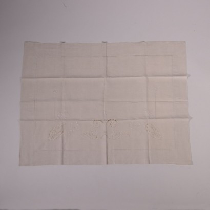 Drap Double avec 2 Serviettes Lin Italie XX Siècle