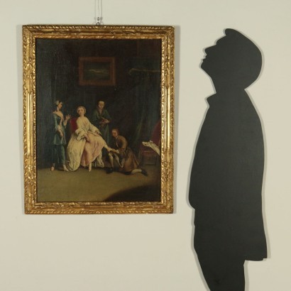 Scope Of Pietro Longhi Oil On Canvas Second Half '700