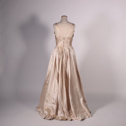 Vinatege Evening Dress Satin and Velvet MIlan Italy 1950s