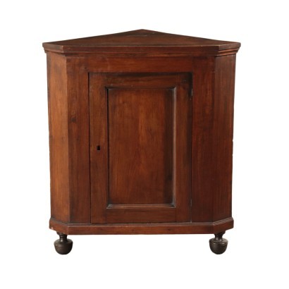 Corner Cabinet Walnut Italy First Half 19th Century