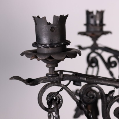 Chandelier Wrought Iron Italy Early 20th Century