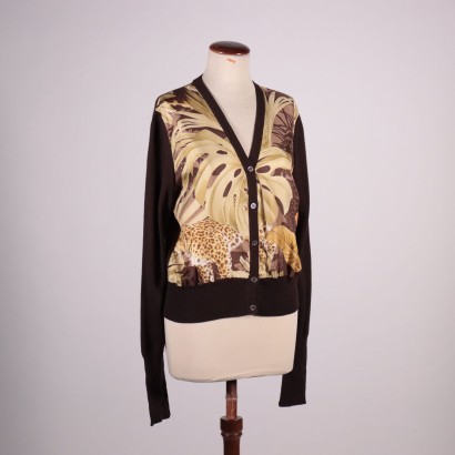 Vintage Ferragamo Cardigan Wool Silk Italy 1980s