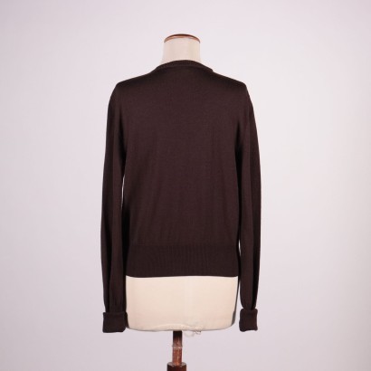 Vintage Ferragamo Cardigan Wool Silk Italy 1980s