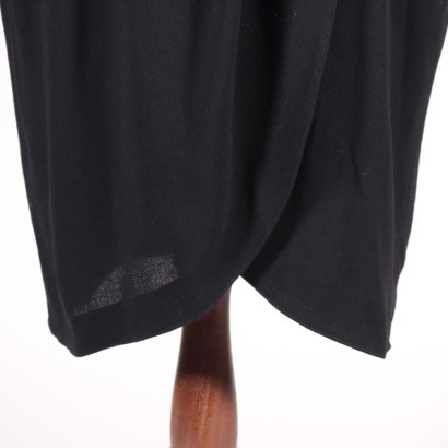 Vintage Max Mara Black Dress Italy 1980s 1990s