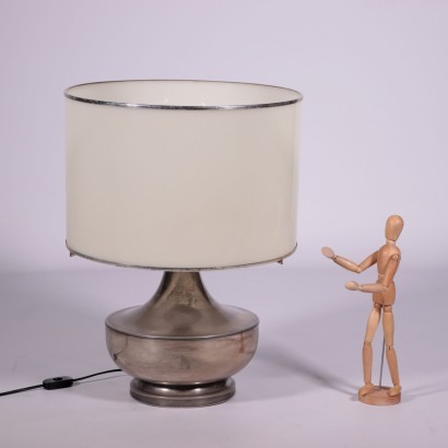 Lamp Silvered Metal and Methacrylate Italy 1960s-1970s