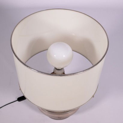 Lampe de Table Métal argenté Méthacrylate Italie Années 60-70