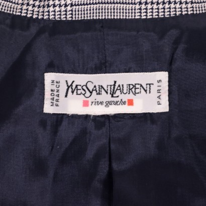 Yves Saint Laurent Jacket Prince Of Wales Wool Paris France 1990s