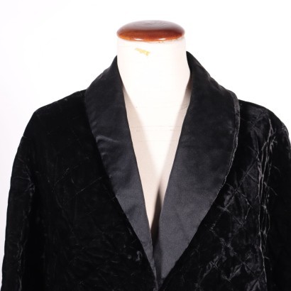 Yves Saint Laurent Jacket Quilted Velvet Paris France 1970s 1980s