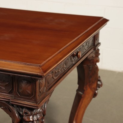 Large Table Neo-Renaissance Revival Walnut Italy 20th Century