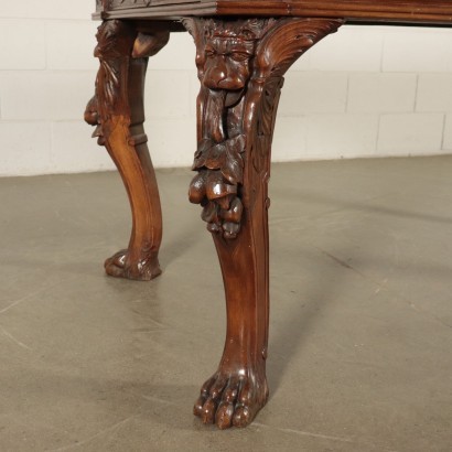 Large Table Neo-Renaissance Revival Walnut Italy 20th Century