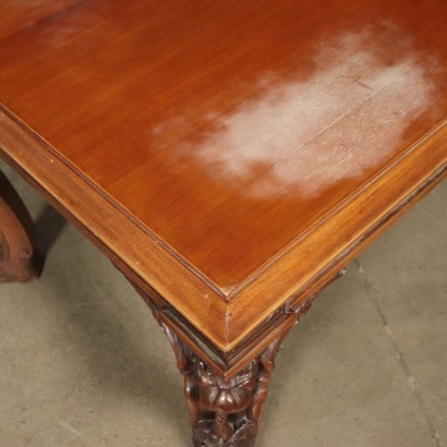 Large Table Neo-Renaissance Revival Walnut Italy 20th Century