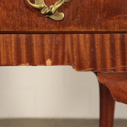 Drop-Leaf Secretaire Mahogany Veneer Maple Italy 20th Century