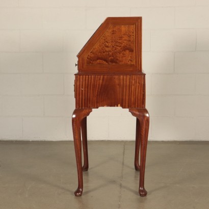 Drop-Leaf Secretaire Mahogany Veneer Maple Italy 20th Century