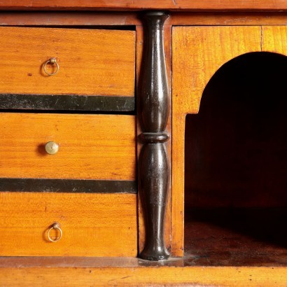 Charles X Lombard Secretaire Walnut Italy 19th Century