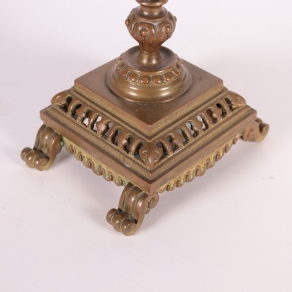 Table Clock with Candlestick Bronze France 19th Century