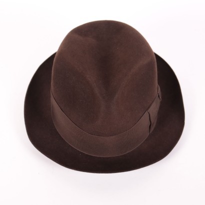 modamilano # cappellovintage # cappellomilano # modavintage #, Sombrero Borsalino Marrón Vintage