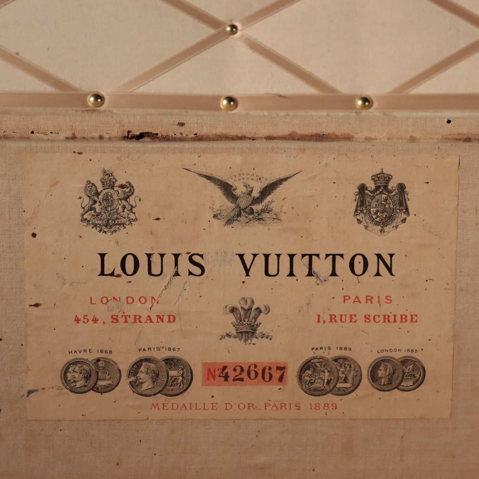 Fully Restored Extra Large Louis Vuitton Paris 1900 Malle Haute