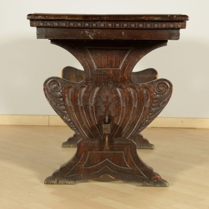 Table En Style Néo-Renaissance Hêtre Italie 20ème Siècle