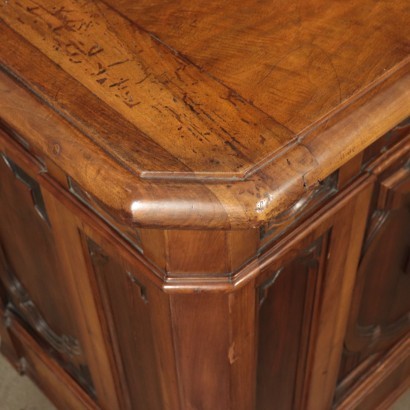 Umbertine Shop Counter Walnut and Glass Italy 19th Century