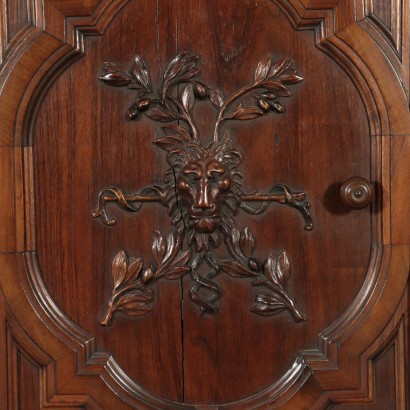 Umbertine Shop Counter Walnut and Glass Italy 19th Century