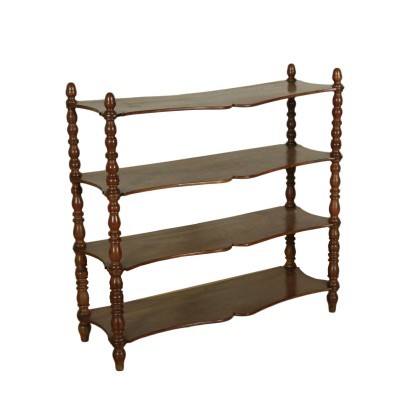 Walnut Shelving Unit Italy 19th Century